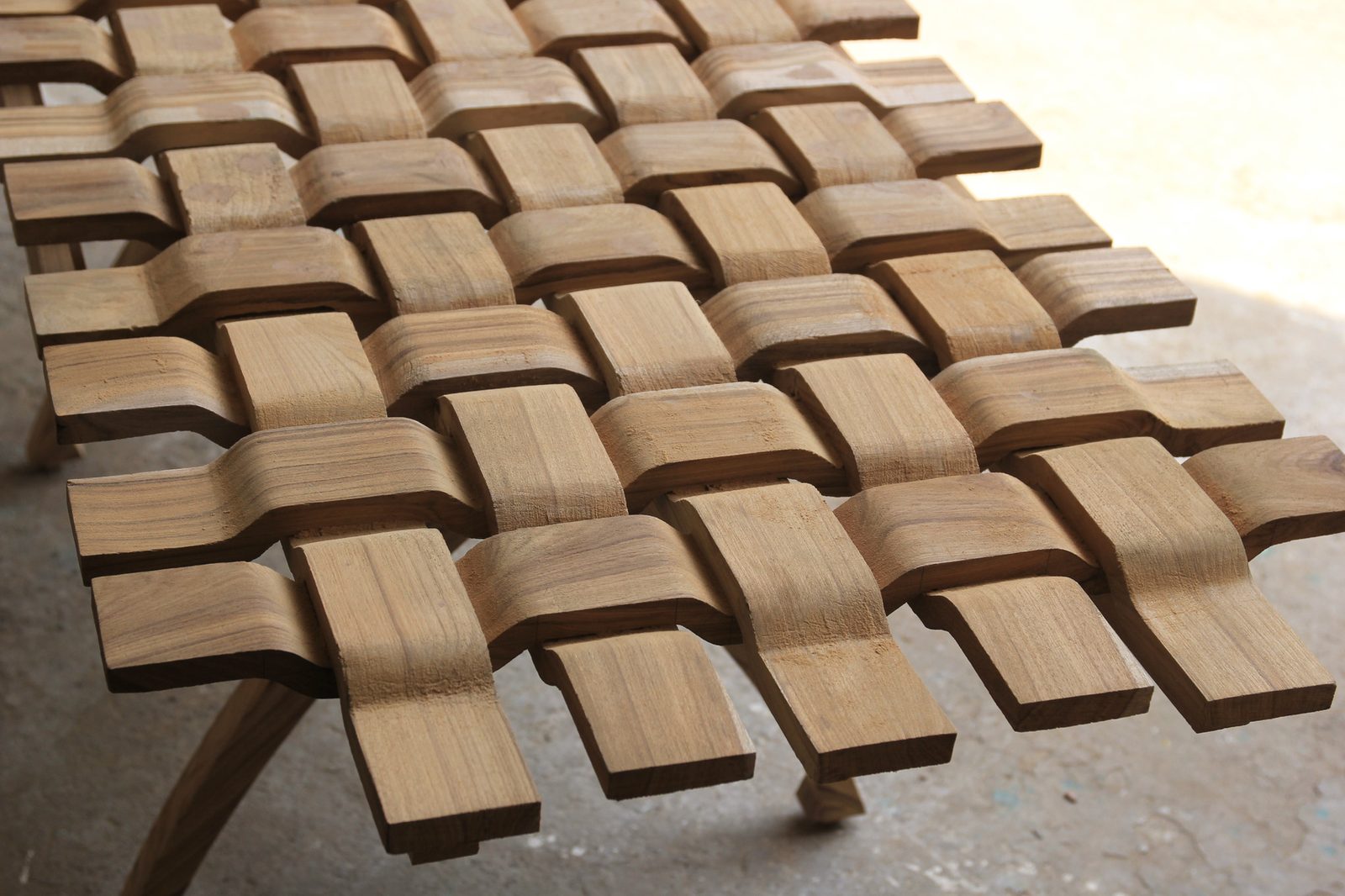 Checkerboard inlay work in progress at SpaceTalk factory